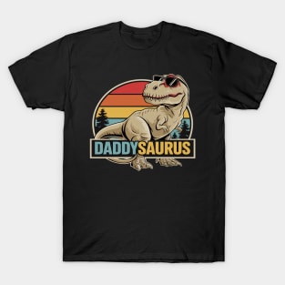 Daddysaurus T Rex Dinosaur DaddySaurus Birthday Father's Day T-Shirt